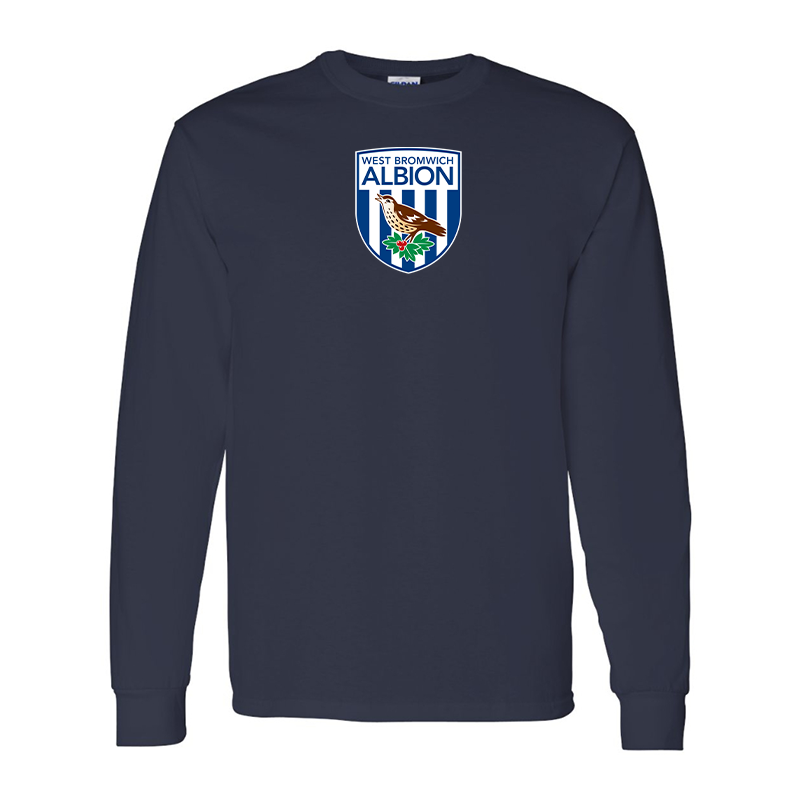 Men's West Bromwich Albion Soccer Gildan Heavy Cotton Long Sleeve T-Shirt